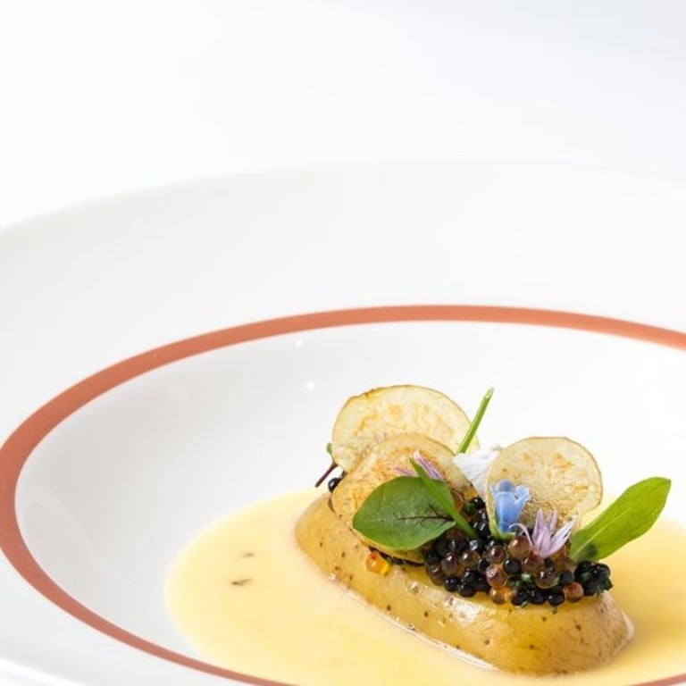 Potato and roe, the famous dish created by Clare Smyth for her restaurant. Core by Clare Smyth won a perfect score in its first year in ‘The Good Food Guide 2019’. Photo: Lotus International