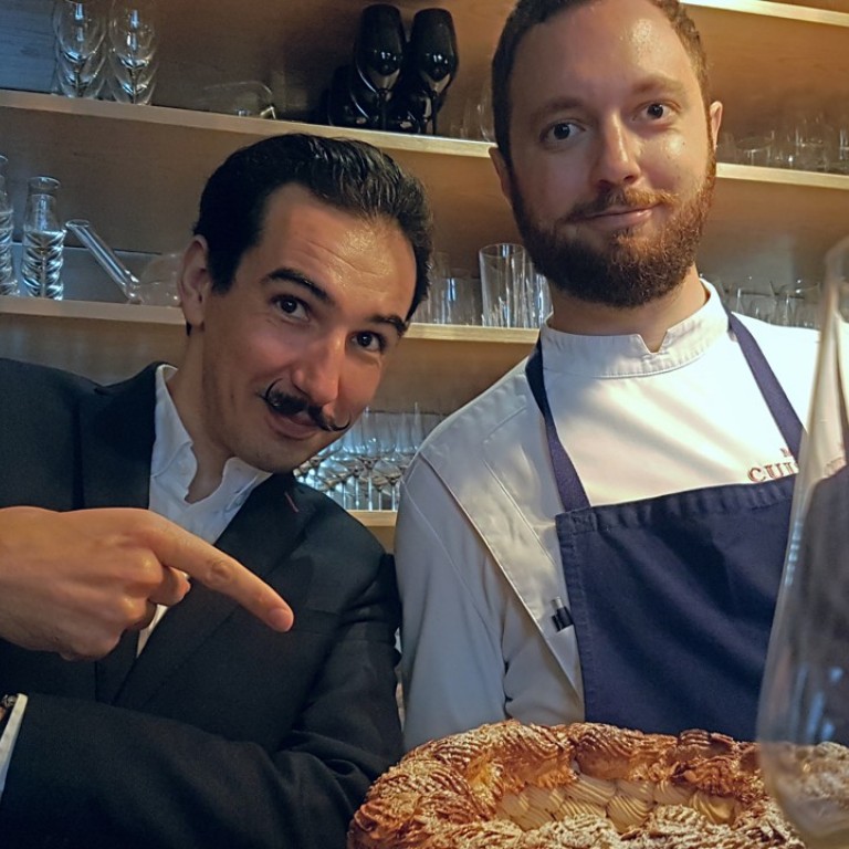 Anthony Charmetant (left) and Mathieu Escoffier celebrate their Paris Brest at one-Michelin-starred Ma Cuisine. Photos: Cedric Tan