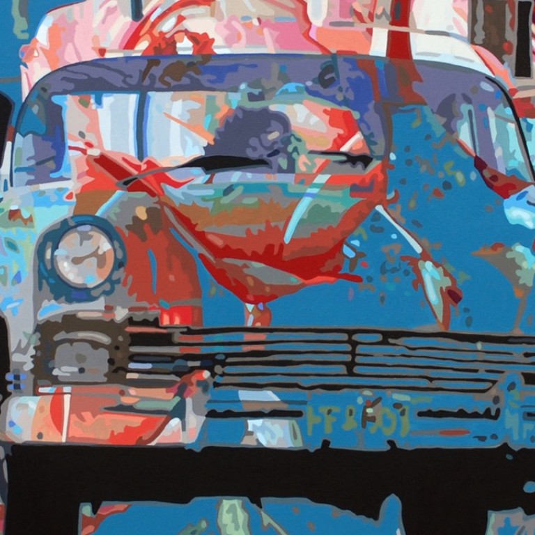 This work, by Kim Myeong Gon of South Korea, is among many eye-catching pieces on display. It can be seen at the 2018 Korea International Art Fair.