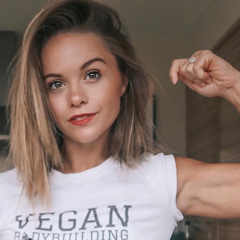 Famous YouTuber and social media influencer, NaturallyStefanie, bodybuilds on a vegan diet. Photo: Instagram @naturallystefanie