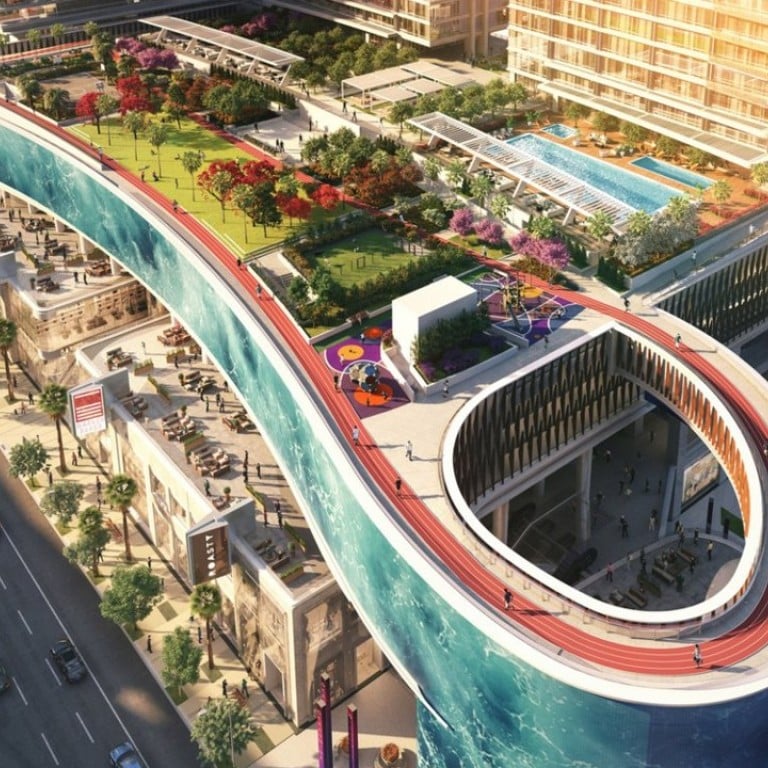An artist’s rendering of the “sky park” at Oceanwide Plaza, which is set to be finished in 2020.