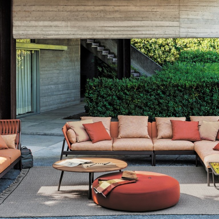 Zzue Creation’s Piper Sofa by Roda comes in a unique rust-coloured finish that enlivens outdoor space.