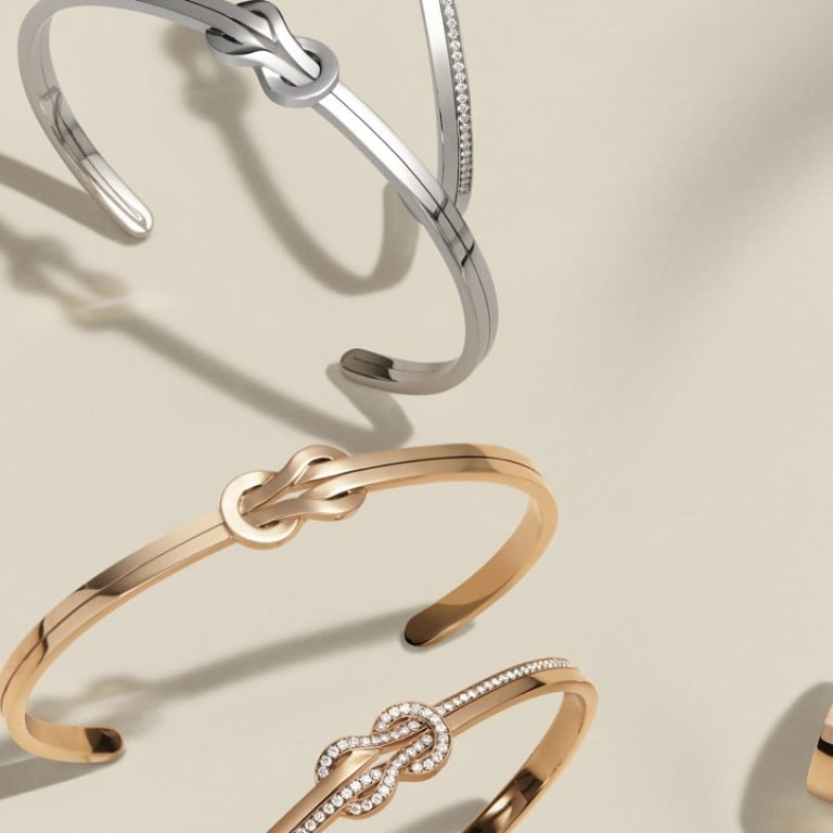 Fred 8°0 collection, featuring assorted gold bracelets and a diamond-encrusted ring, was created to celebrate the French jeweller’s 80th anniversary.