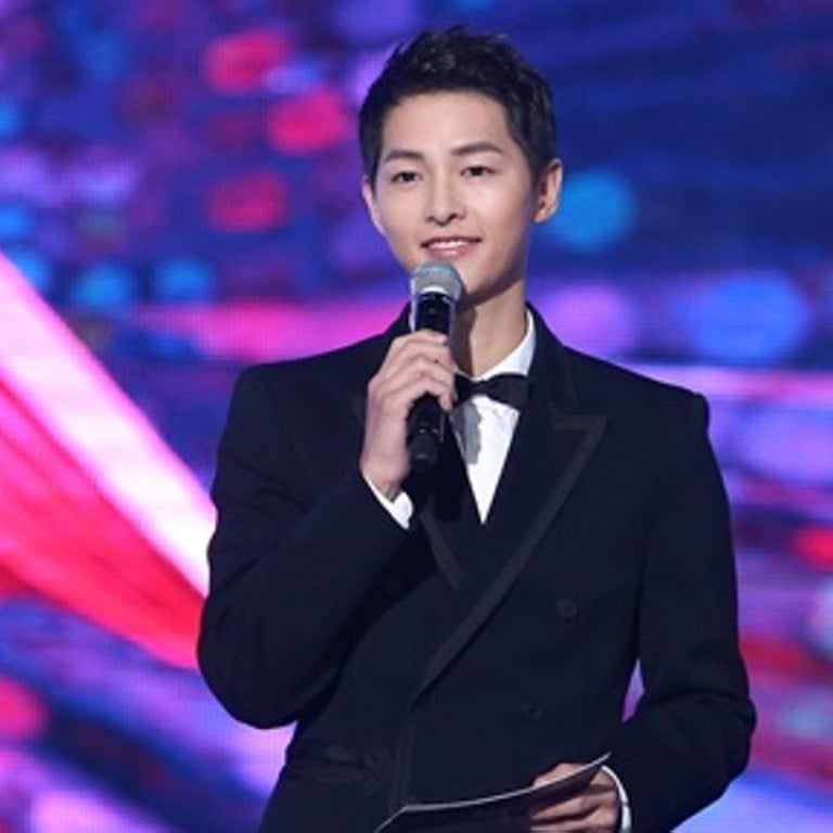 Korean mega-star Song Joong-ki hosted the event, his first public appearance since marrying his Descendants of the Sun co-star Song Hye-kyo last month. Photo: Handout