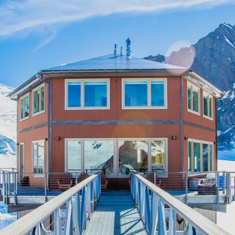The only way to get to the chalet is by helicopter. Photo: Sheldon Chalet