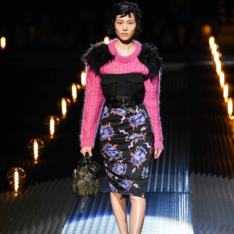 Liu Wen was one of the models presenting creations for women during Prada’s men’s fall/winter 2019/20 collection show at Milan Men’s Fashion Week on Sunday. Photo: AFP