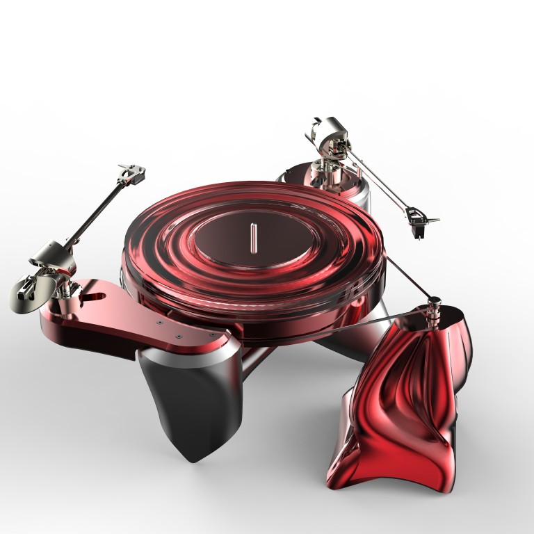 A futuristic turntable from Metaxas & Sins. It is part of the metaxas tatement that won this year's K-Design Award. Today's audiophiles are looking for not just quality but design and aesthetics.