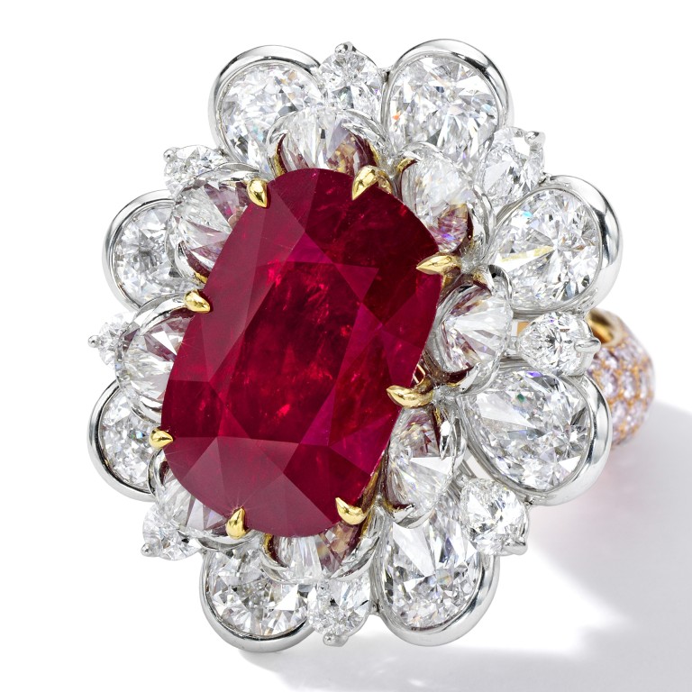 A 24.70-ct spectacular ruby and diamond ring from Sotheby’s Hong Kong