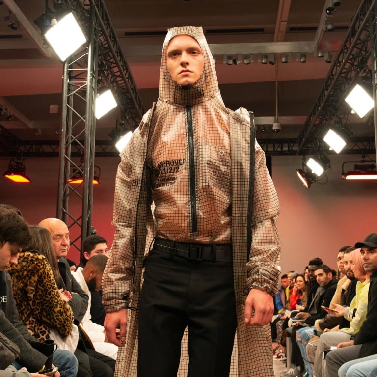 A model presents a creation from Tuesday’s fall/winter 2019-20 men’s collection show by Chinese designer Shangguan Zhe for Sankuanz during the Paris Fashion Week. Photo: EPA-EFE
