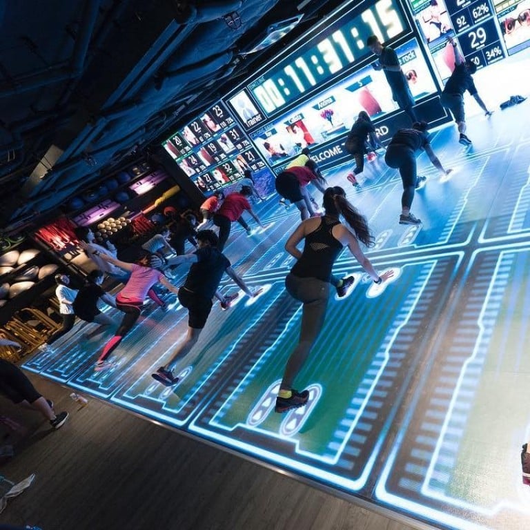 Holofit is a training system which marries video games with performance trackers to create an interactive workout.Photo: Instagram @4ward_fitnesshk