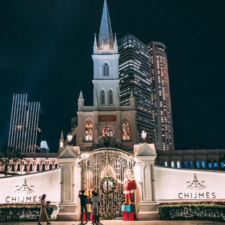 Singapore’s Chijmes, the historic building complex used as the location of the lavish wedding scene in the hit film ‘Crazy Rich Asians’, is among the city’s seven most-Instagrammable spots, according to travel channel Big Seven Travel. Photo: Facebook/Chijmes