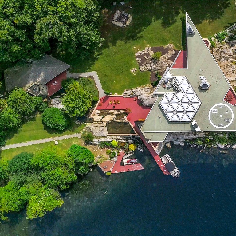 Petre Island includes two homes designed by famed architect Frank Lloyd Wright. Photo: Douglas Elliman