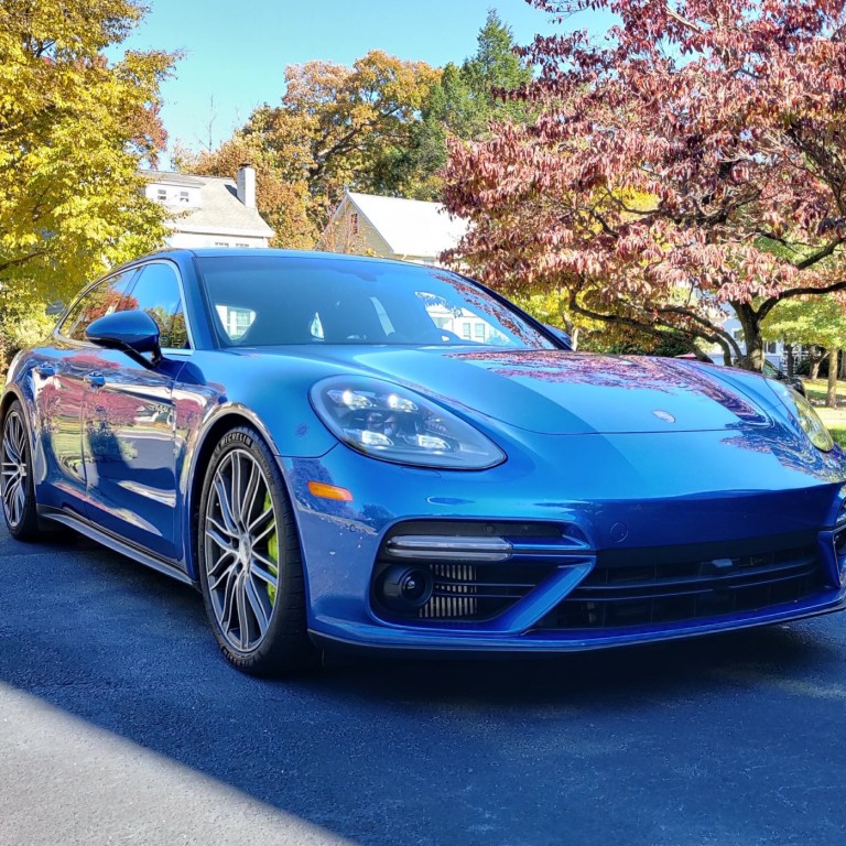 The test-drive Porsche Panamera Turbo S E-Hybrid Sport Turismo, which cost US$210,000, can reach a top speed of 192mph. Photo: Benjamin Zhang
