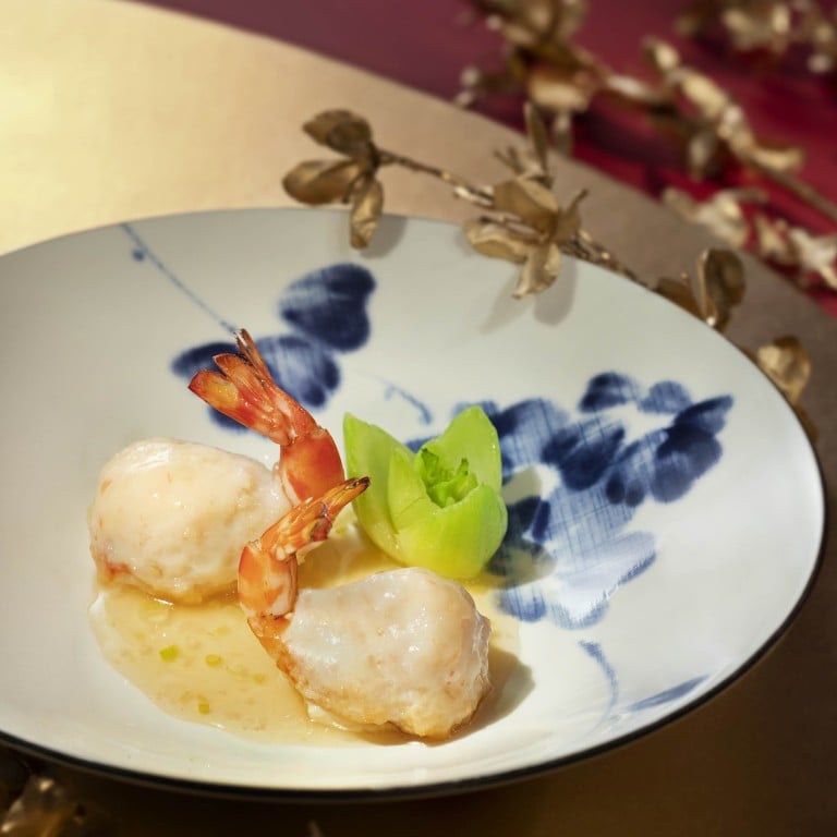 Pan-seared Kuruma shrimp with shrimp mousse is one of the delicious Lunar New Year lunch and dinner menu offerings being served from February 4 to 12 at Lai Heen restaurant at The Ritz-Carlton, Macau.