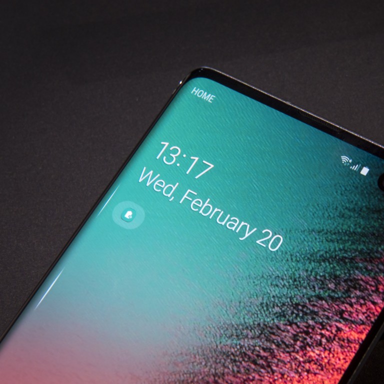 Samsung’s new Galaxy S10 smartphones, including the S10 Plus (above), were unveiled at an ‘Unpacked event’ in San Francisco on Wednesday. Photo: Bloomberg