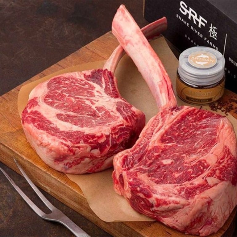 American Wagyu is described by chef Wolfgang Puck as having ‘the richness of Japanese beef with lots of marbling’. Photos: Snake River Farms