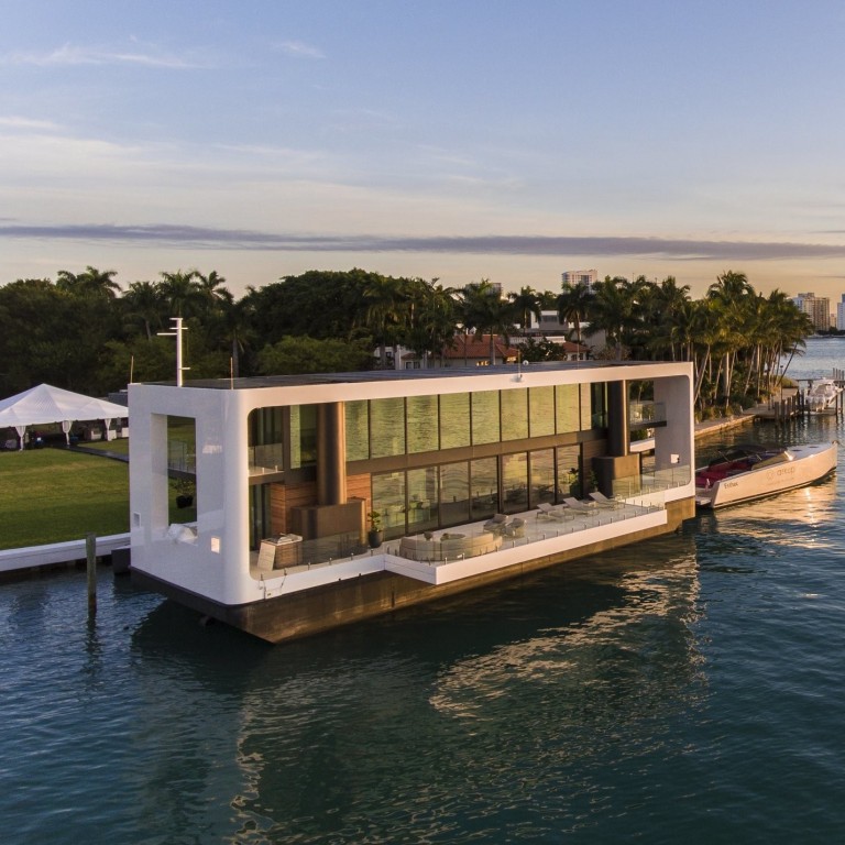 Arkup’s first floating home was unveiled at a yacht show in Miami in February. Photo: Arkup