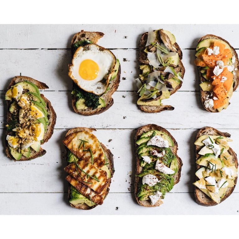 Hetty McKinnon's vegetarian menu item at Veda in Ovolo Hong Kong: Toppings with halloumi, chives, honey / preserved lemon, labneh / harissa, goat’s cheese / pickled carrot, feta, Aleppo / five spice shiitake, scallions, shaved Parmesan / broken eggs, dukkah. Photo: Instagram @arthursstreetkitchen