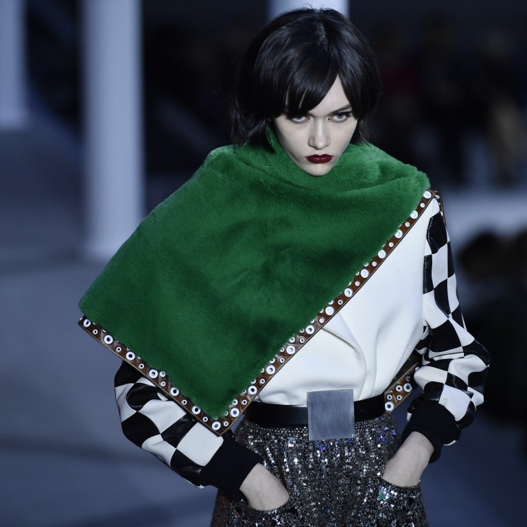 Russia model Sofia Steinberg presents creations by designer Nicolas Ghesquière from his Louis Vuitton autumn/winter 2019/20 collection show on Tuesday at Paris Fashion Week. Photo: EPA-EFE