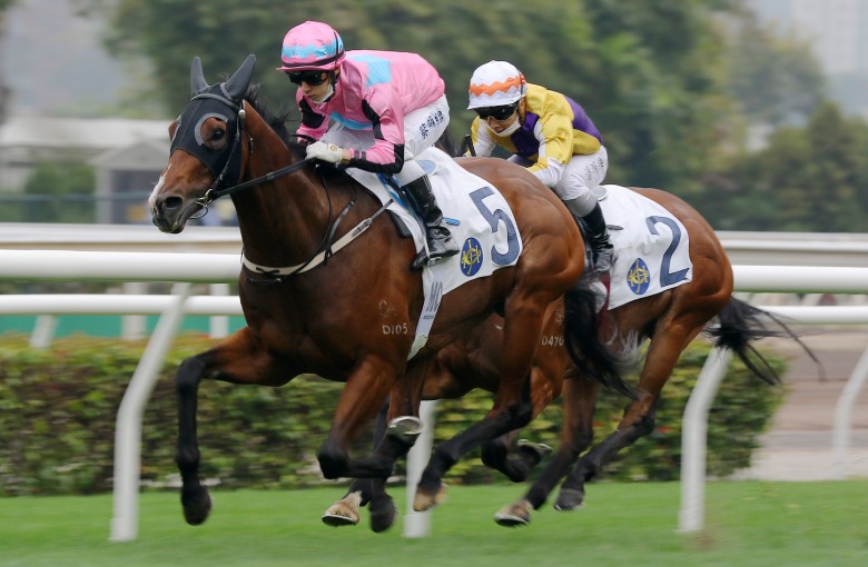 Matthew Chadwick guides Beluga to victory at Sha Tin on Sunday. Photos: Kenneth Chan