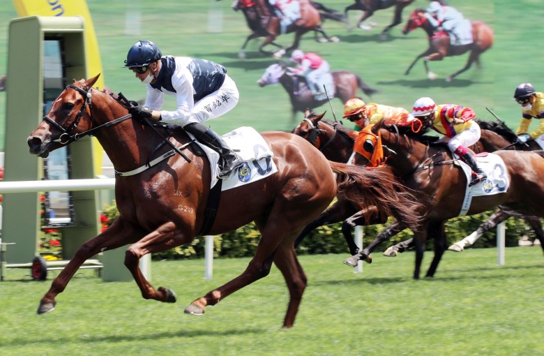 Enchanting Ibis salutes under Antoine Hamelin at Sha Tin. Photo: HKJC