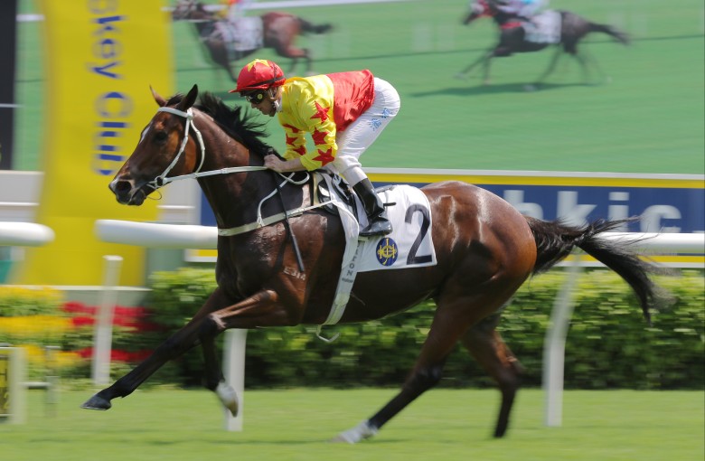 California Spangle wins the Celebration Cup under Zac Purton. Photos: Kenneth Chan
