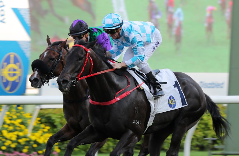 Tuchel runs down Flaming Rabbit to win the Class Two Para Sports Coach Handicap (1,600m) at Sha Tin on Sunday. Photo: Kenneth Chan