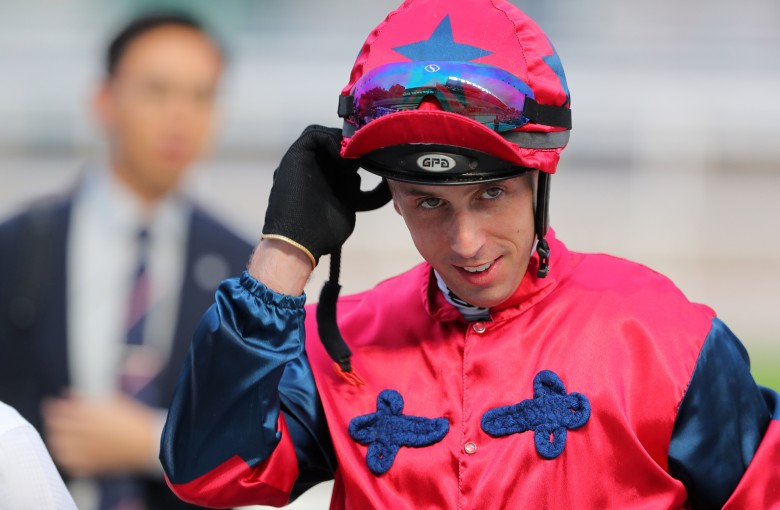 Brenton Avdulla returns to scale after The Golden Scenery’s Class Two Tai Mo Shan Handicap (1,400m) win at Sha Tin on Sunday. Photos: Kenneth Chan