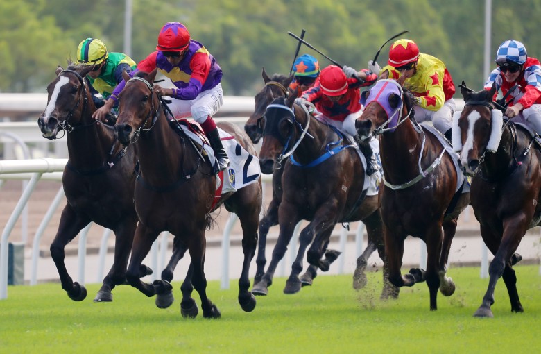 Lucky Encounter steams to another success at Sha Tin on Sunday. Photo: Kenneth Chan