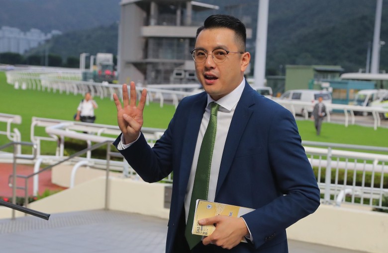 Pierre Ng soaks up his first four-timer at Sha Tin on Saturday. Photo: Kenneth Chan