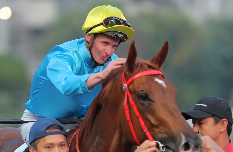 James McDonald enjoys a recent Sha Tin winner. Photos: Kenneth Chan