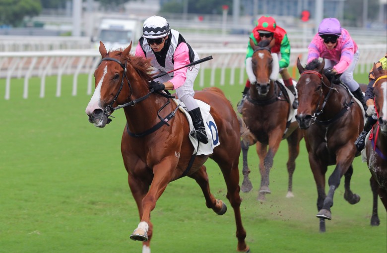Alexis Badel guides Beauty Waves to victory in the National Day Cup. Photos: Kenneth Chan