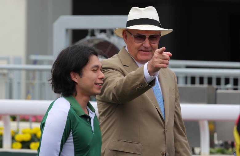 David Hayes after Ka Ying Rising’s weekend win. Photo: Kenneth Chan
