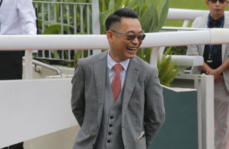 A jubilant Jimmy Ting enjoys his Saturday double. Photo: Kenneth Chan
