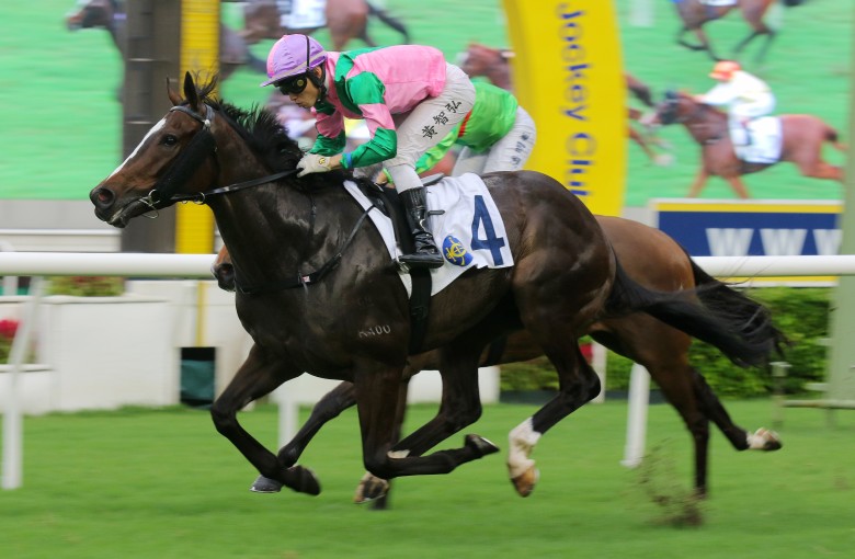 Aerovolanic and Ellis Wong get up late at Sha Tin. Photo: Kenneth Chan