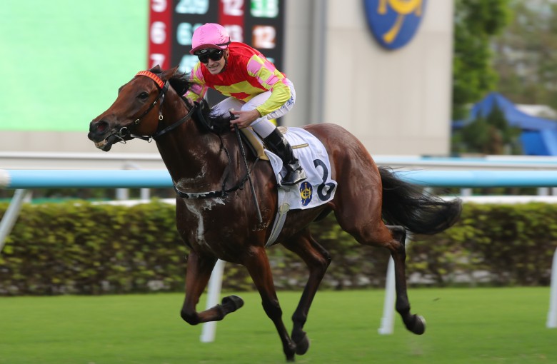 My Wish takes out last weekend’s Group Three Celebration Cup (1,400m) under Luke Ferraris. Photo: Kenneth Chan