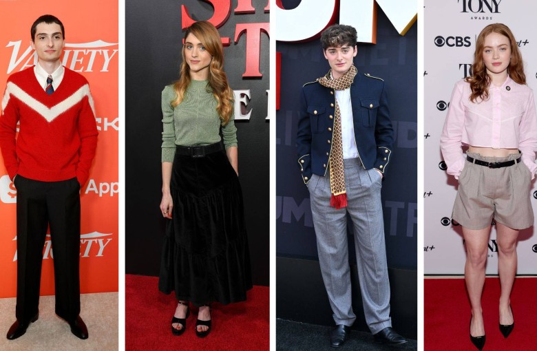 ’Tis the season to be inspired by the Stranger Things cast’s autumn looks – from left: Finn Wolfhard, Natalia Dyer, Noah Schnapp and Sadie Sink. Photos: Getty Images via AFP; Variety via Getty Images; FilmMagic; Getty Images