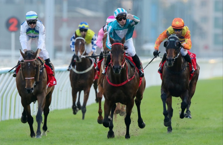 Romantic Warrior wins the Jockey Club Cup under James McDonald. Photos: Kenneth Chan