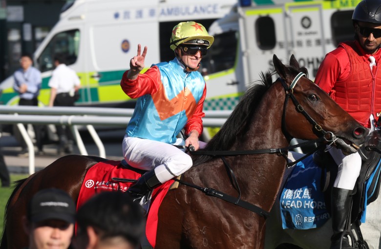 Zac Purton is all smiles after booting home Ka Ying Rising in the Jockey Club Sprint. Photos: Kenneth Chan