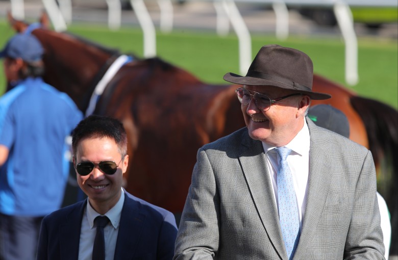 Trainer David Hayes is all smiles at Sha Tin. Photos: Kenneth Chan