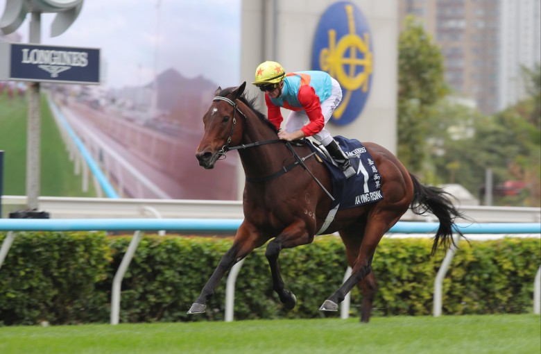 Zac Purton and Ka Ying Rising win the Group One Hong Kong Sprint (1,200m). Photos: Kenneth Chan