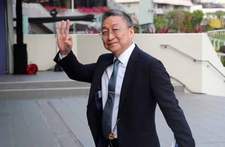 Francis Lui celebrates a treble at Sha Tin last month. Photos: Kenneth Chan