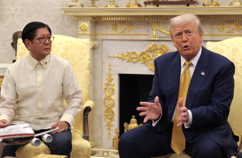 US President Donald Trump meets Philippine President Ferdinand Marcos Jnr in the Oval Office at the White House on July 22, 2025, in Washington. Photo: Getty Images/TNS