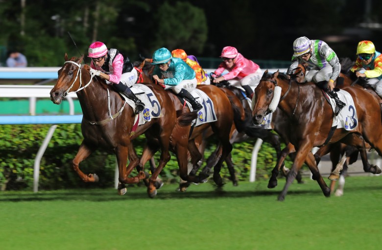 Beauty Joy (5) wins at Sha Tin. Photos: Kenneth Chan