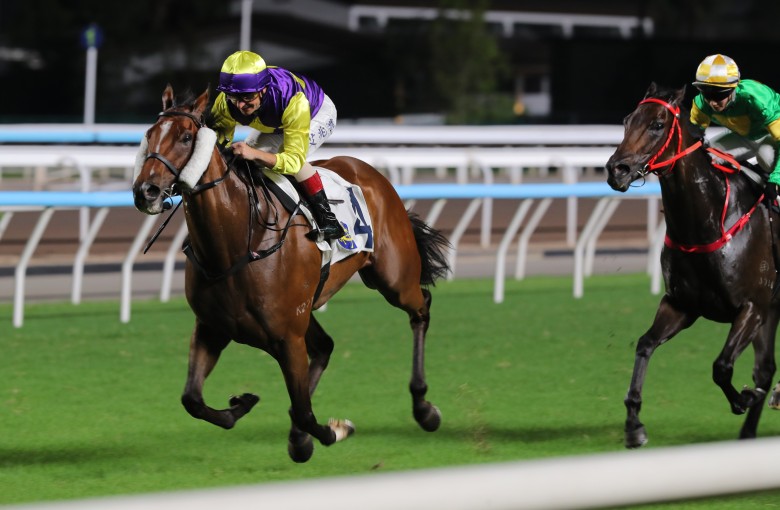Andrea Atzeni guides Colourful King to victory at Sha Tin. Photos: Kenneth Chan