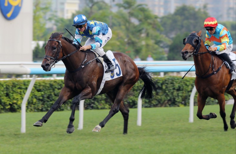 Gold Patch scores under Zac Purton at Sha Tin in April. Photos: Kenneth Chan