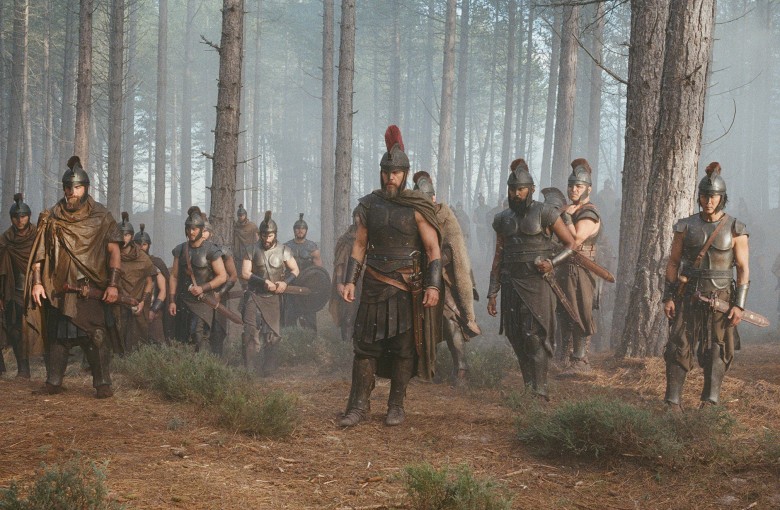 Matt Damon (centre) as Odysseus in the Christopher Nolan epic film, The Odyssey. Photo: Universal Pictures / TNS
