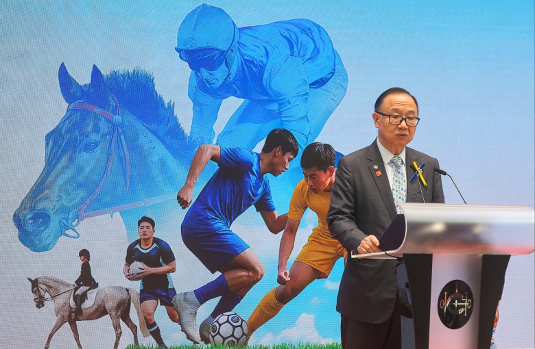 Hong Kong Jockey Club chairman Martin Liao attends the Jockey Club Community Day at Sha Tin Racecourse on April 19. Photo: Edmond So