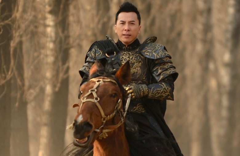 Donnie Yen rides a horse in Iceman: The Time Traveller. Photo: Handout