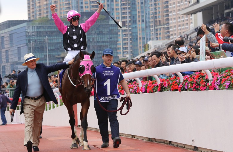Beauty Generation returns to scale after winning the Group One Queen’s Silver Jubilee Cup in February. Photos: Kenneth Chan